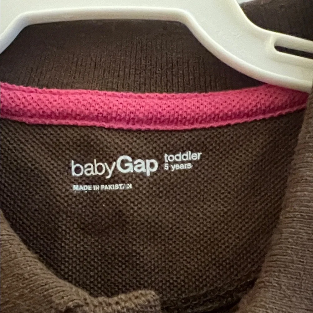 GAP Polo with Brown and Pink Stripes NWT Toddler size 5